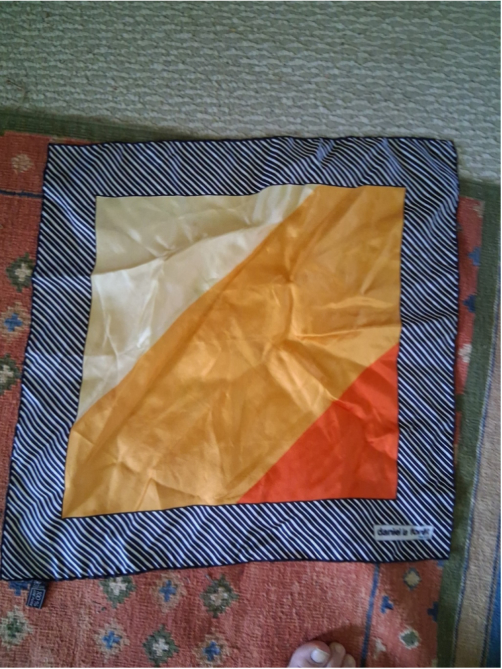 DANIEL LA FORET FRANCE Vintage Silk Scarf Square